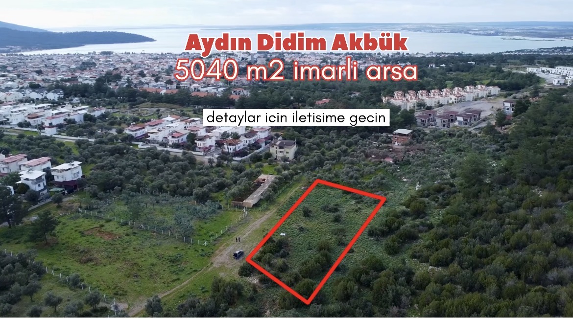 Aydin Didim Akbük 5040 m2 İmarlı Arsa