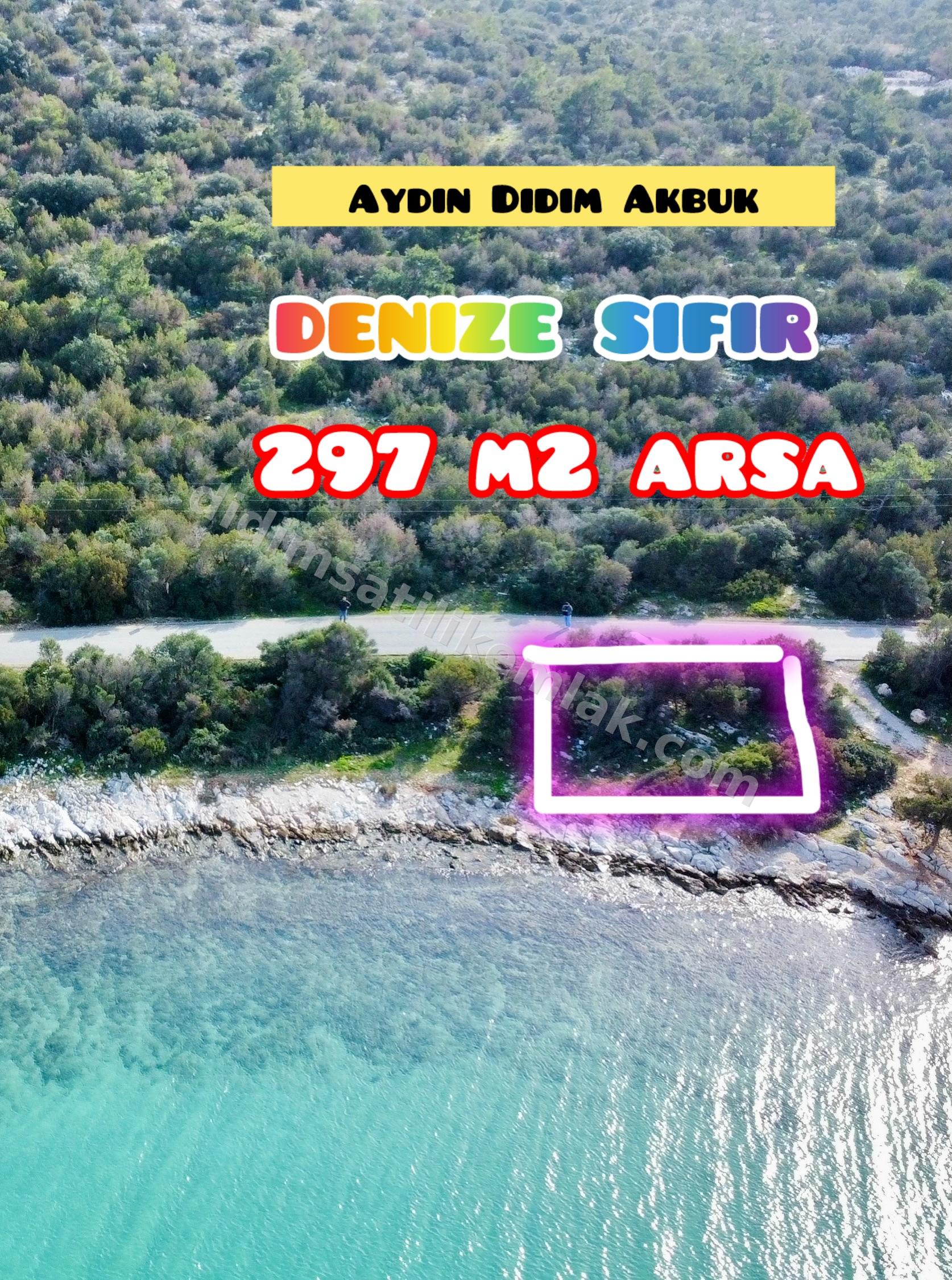 Denize Sıfır 297 m2 Arsa Aydın Didim Akbük