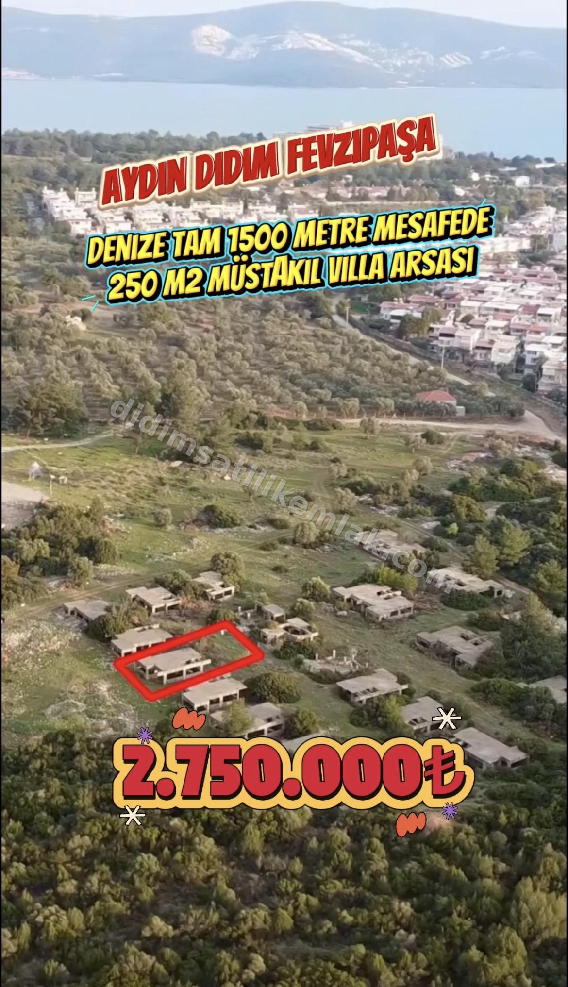 Aydin Didim Fevzipaşa Mah. 250m2 villa imarli arsa