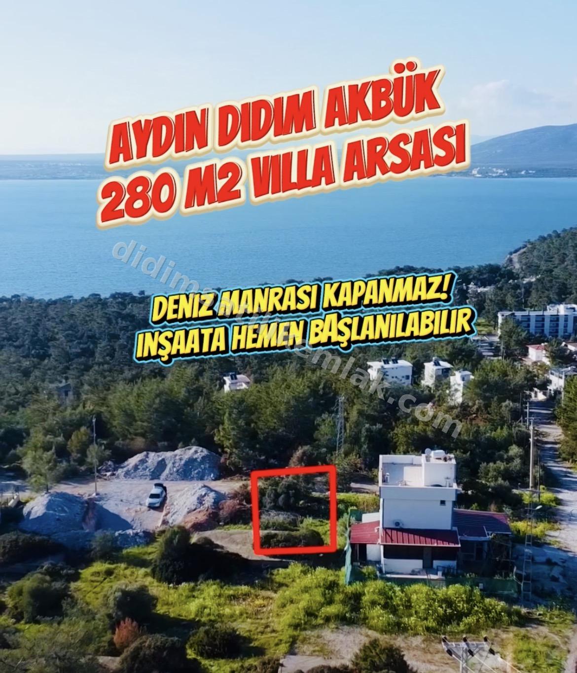 Aydın Didim Akbükte 280 m2 villa arsası