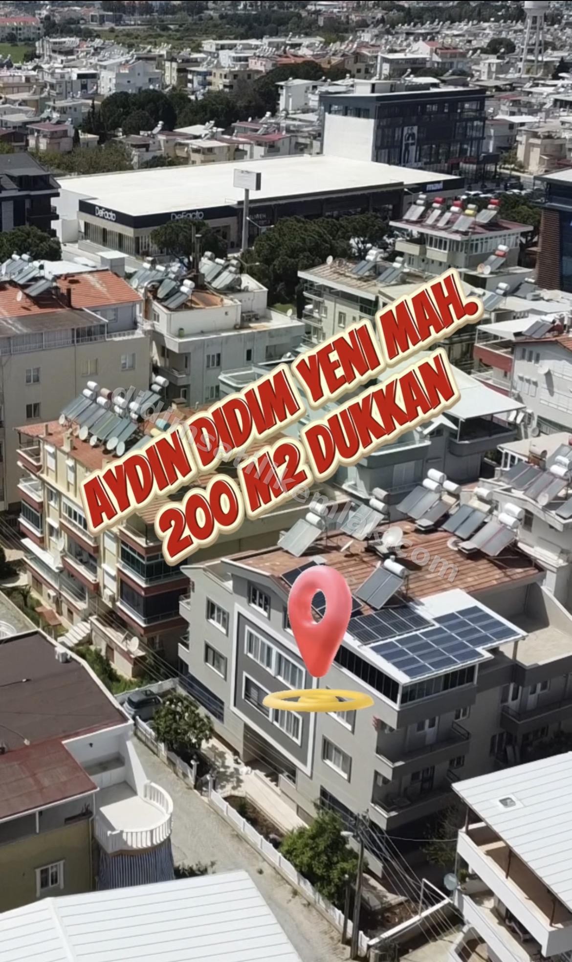 Aydın Didim Yeni Mah. Atatürk bulvarına 3. parsel 200 m2 dükkan