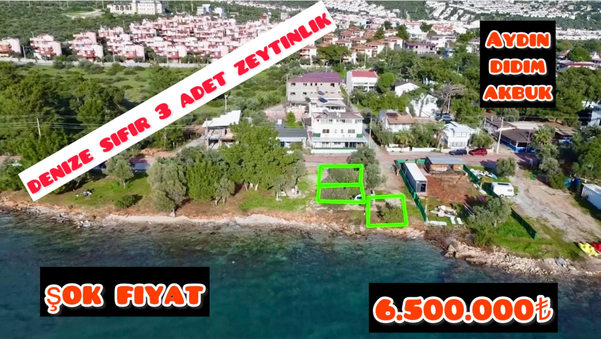 DSE Emlak tan Denize Sıfır 3 Adet Zeytinlik